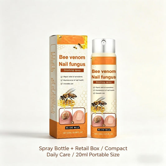 Spray para uñas con veneno de abeja para el cuidado de la apariencia de las uñas de los pies amarillas y ásperas, 20 ml