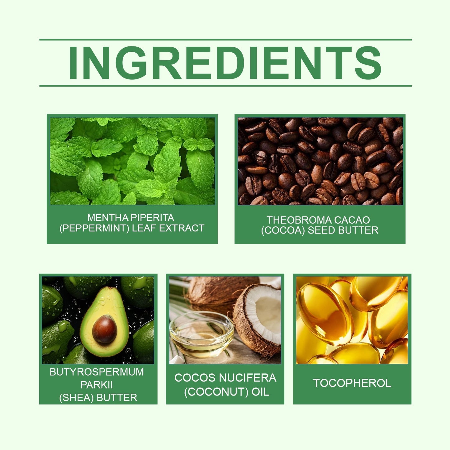 Crema de Menta para Pies con Manteca de Cacao y Karité para Pies Secos y Ásperos, 4 oz