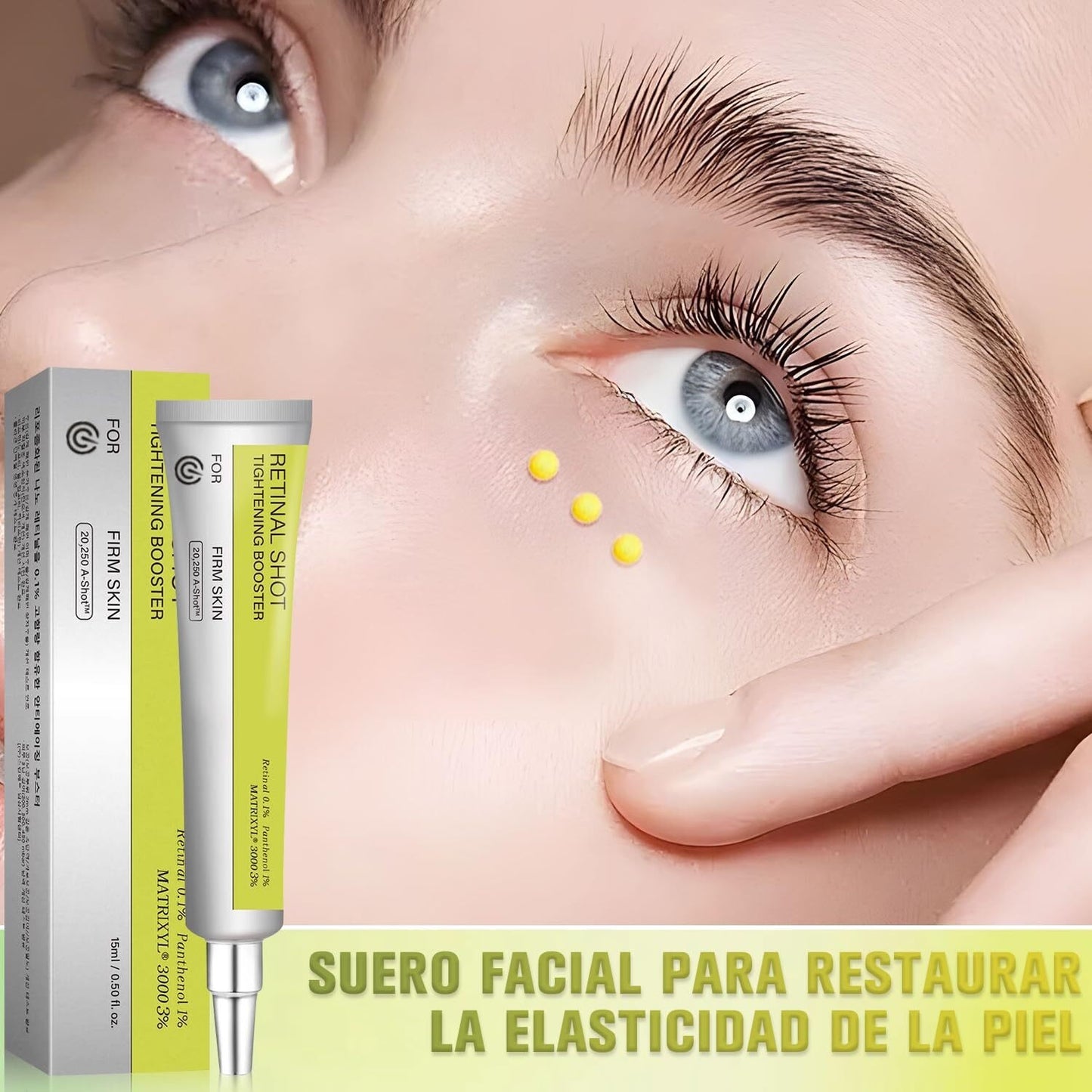 Sérum facial con retinol de 15 g para líneas de expresión y piel de aspecto firme
